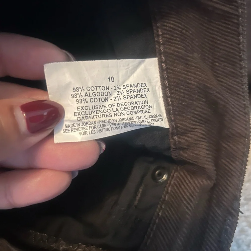 Nine West Corduroy Dark Brown Wide Leg Pants, sz 10 - Picture 11 of 11